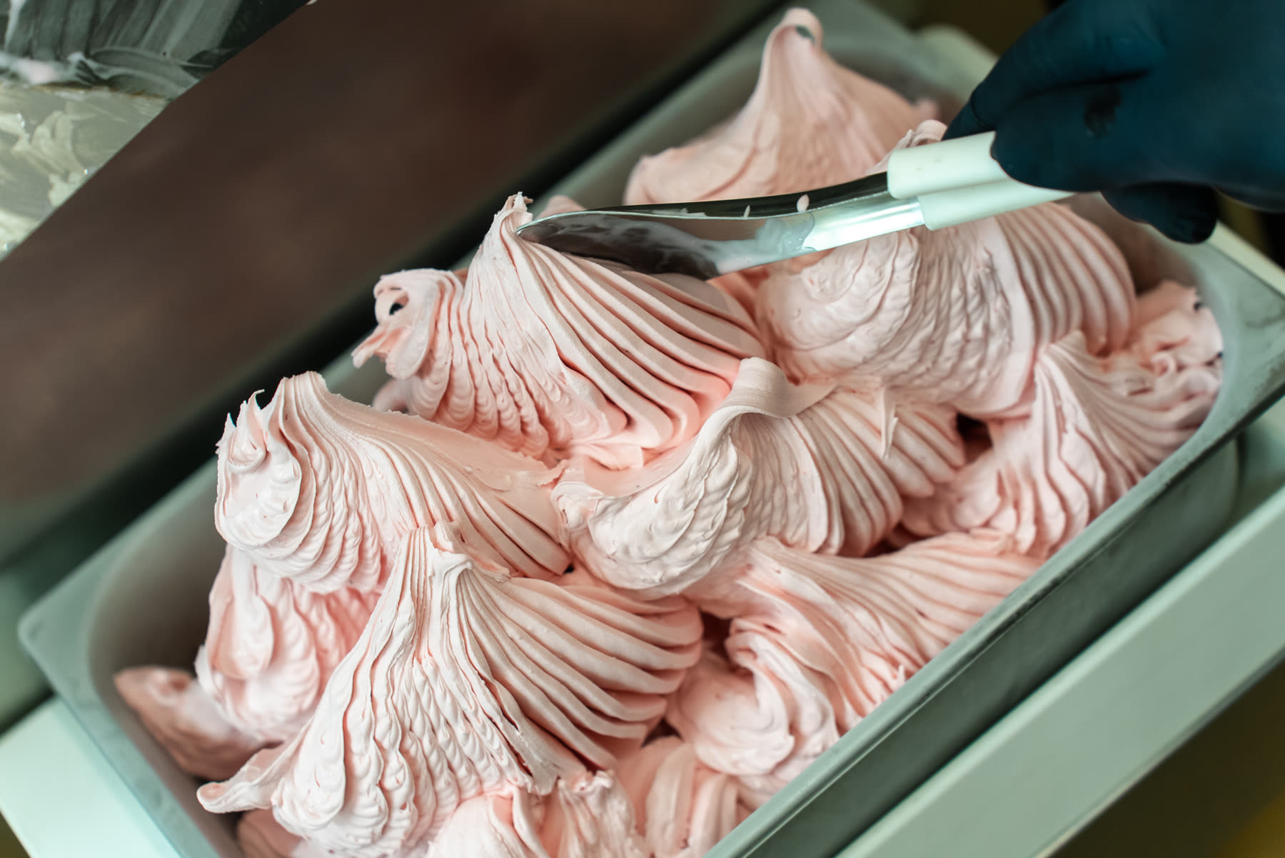 Gelato served at the Ice Cream Mix Italia booth